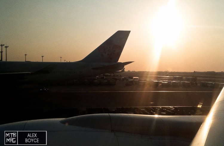 After more fying we arrived in Taipei as the sun was going down.