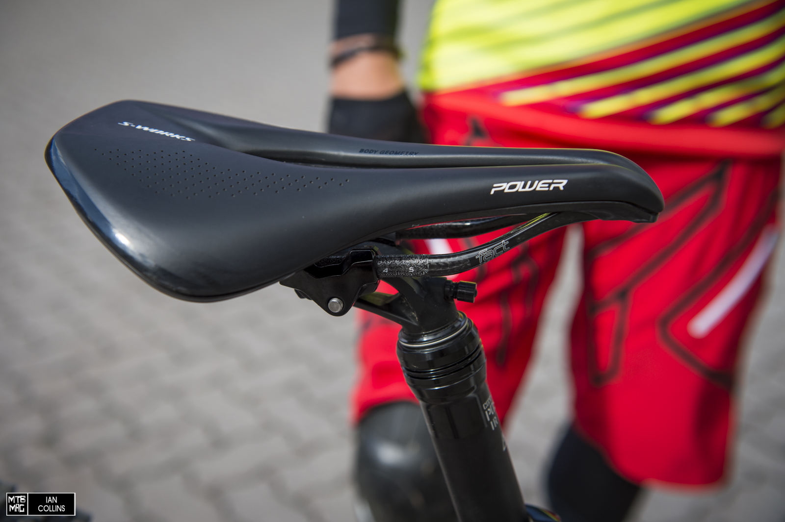 S-Works Power saddle in the flagship carbon offering.  We're testing the comp version at the moment.  It's sweet so far.