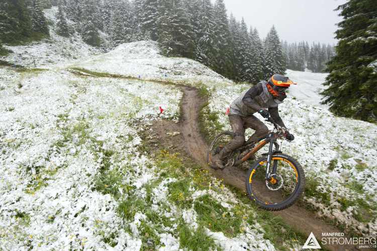 Practise of the 1st UEC MTB Enduro European Championships in Kirchberg, Tyrol, Austria, on June 20, 2015. Free image for editorial usage only: Photo by Manfred Stromberg