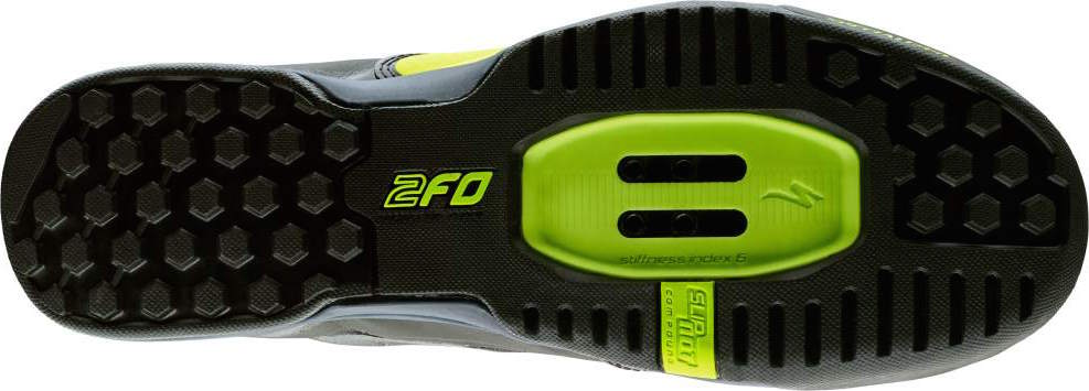 You can clearly see the extra long slots for the cleats as well as the dual compound in the outsole.