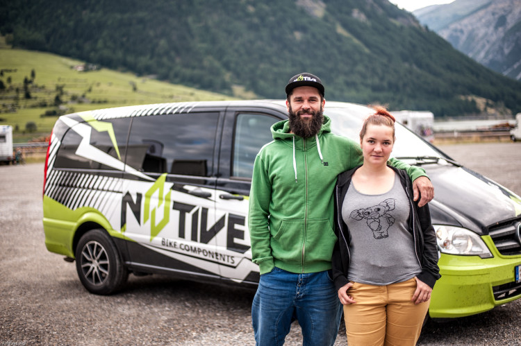 Maik KACZMAREK from N8tive components in the pit area at the 3rd stop of the European Enduro Series at Reschenpass, Austria, on July 25, 2015. Free image for editorial usage only: Photo by Andreas Vigl