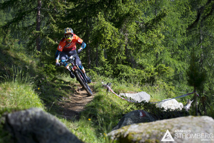 Remo Heutschi in stage 2 of the 2nd EES in Sölden Tyrol, Austria, on July 5, 2015. Free image for editorial usage only: Photo by Manfred Stromberg