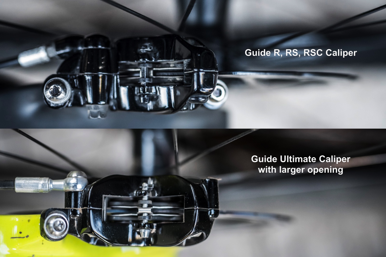 When you look side by side, the differences between calipers become more apparent.