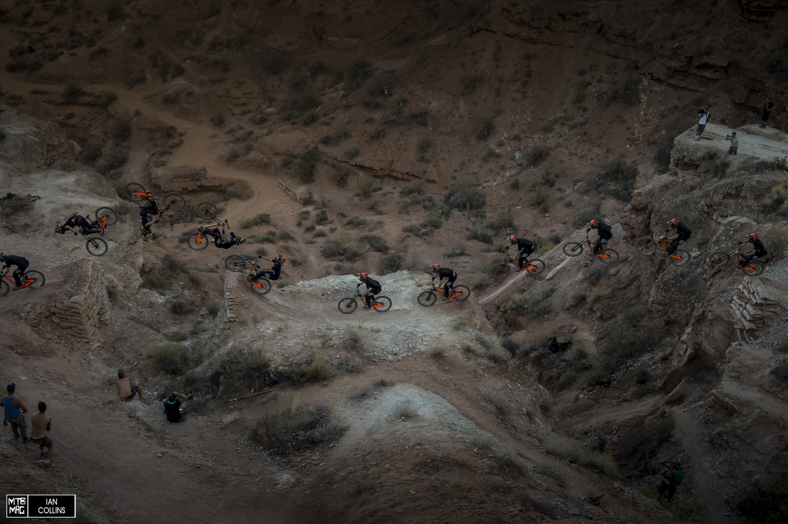 Brendog is freaking wizard on a bike.  It's rare that he gets upside down.  This year he stomped his double canyon gap.  The run in and on/off here are super short and critical.  More than meets the eye.