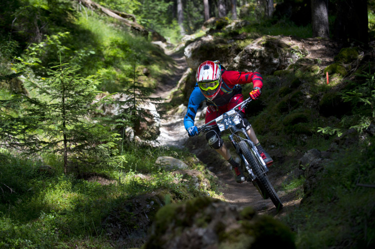 KEVIN MADEREGGER from AUT in stage 5 of the 2nd EES in Sölden Tyrol, Austria, on July 5, 2015. Free image for editorial usage only: Photo by Manfred Stromberg