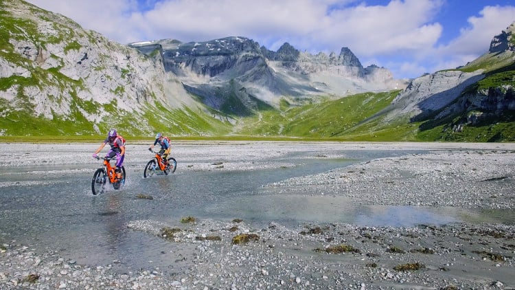 The Tectonic Arena Sardona is one of few places protected by UNESCO World Heritage in Switzerland and there is no better way to explore it then on a bike. Screenshot Video Marc Welschinger
